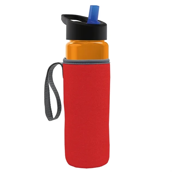 24 Oz Bottle- Flip Straw Lid & Insulator Caddy... from ASI 40480 Koozie Group