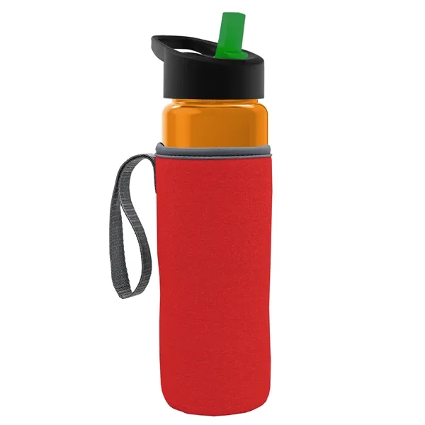 24 Oz Bottle- Flip Straw Lid & Insulator Caddy... from ASI 40480 Koozie Group
