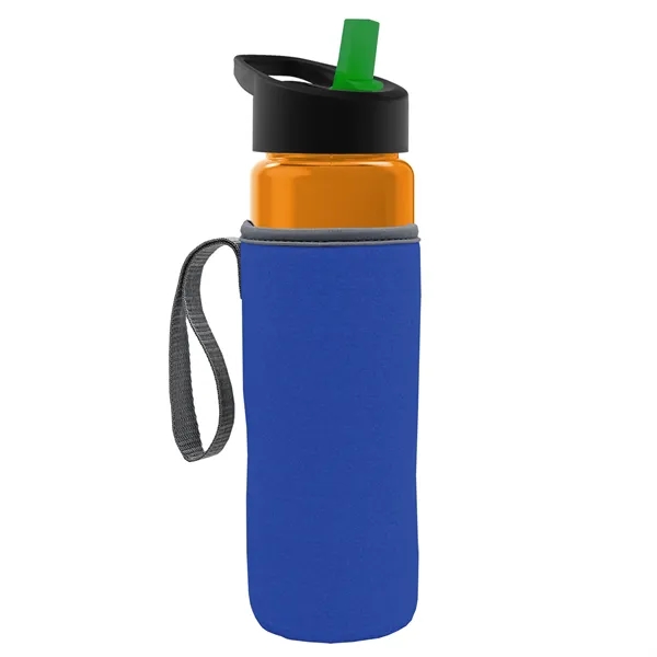 24 Oz Bottle- Flip Straw Lid & Insulator Caddy... from ASI 40480 Koozie Group