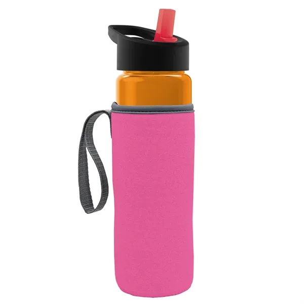 24 Oz Bottle- Flip Straw Lid & Insulator Caddy... from ASI 40480 Koozie Group
