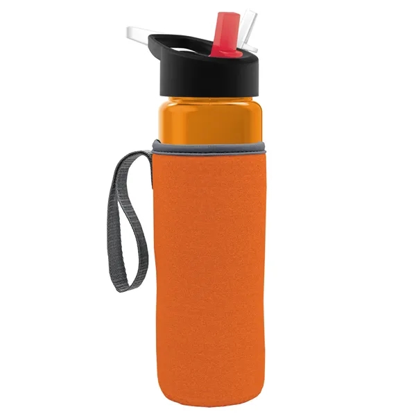 24 Oz Bottle- Flip Straw Lid & Insulator Caddy... from ASI 40480 Koozie Group