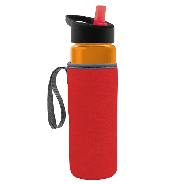 24 Oz Bottle- Flip Straw Lid & Insulator Caddy... from ASI 40480 Koozie Group