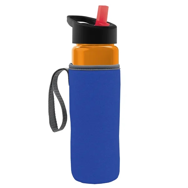 24 Oz Bottle- Flip Straw Lid & Insulator Caddy... from ASI 40480 Koozie Group