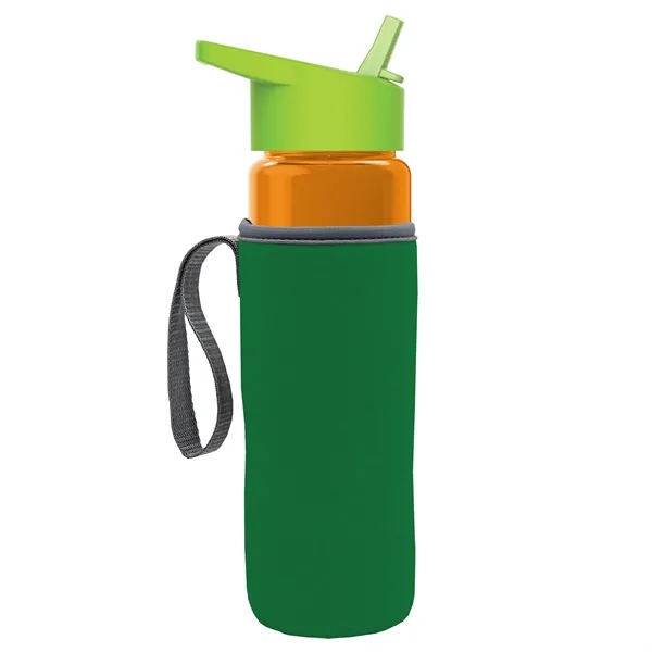 24 Oz Bottle- Flip Straw Lid & Insulator Caddy... from ASI 40480 Koozie Group