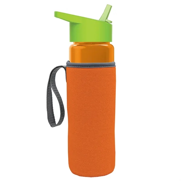 24 Oz Bottle- Flip Straw Lid & Insulator Caddy... from ASI 40480 Koozie Group