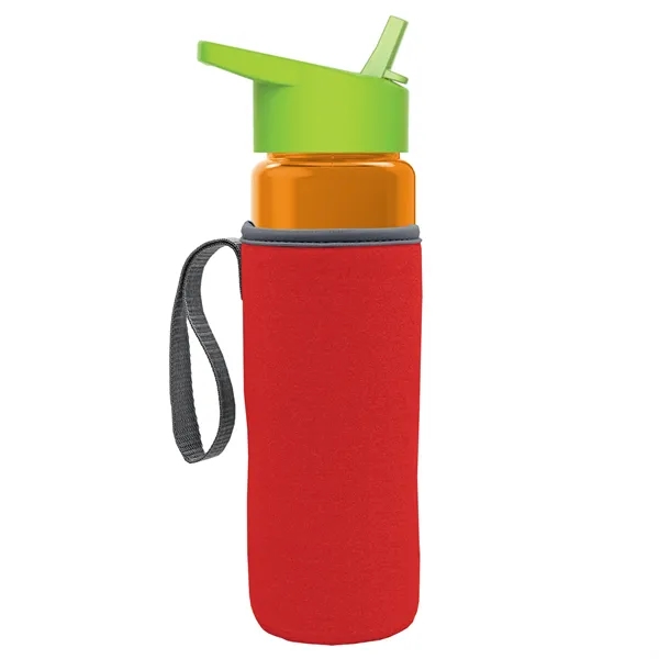 24 Oz Bottle- Flip Straw Lid & Insulator Caddy... from ASI 40480 Koozie Group