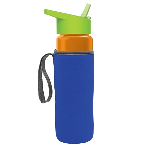 24 Oz Bottle- Flip Straw Lid & Insulator Caddy... from ASI 40480 Koozie Group