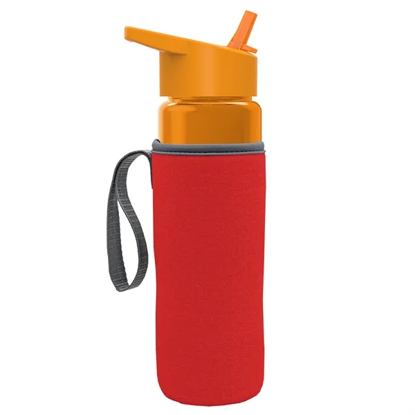 24 Oz Bottle- Flip Straw Lid & Insulator Caddy... from ASI 40480 Koozie Group