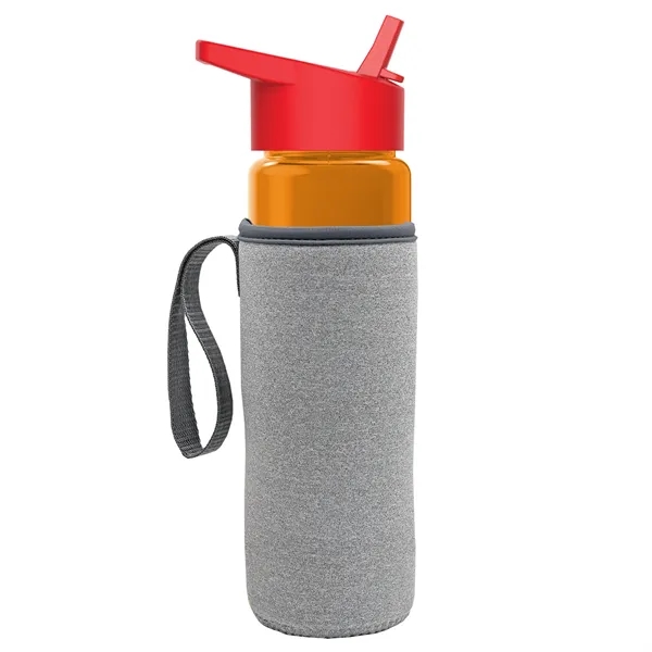 24 Oz Bottle- Flip Straw Lid & Insulator Caddy... from ASI 40480 Koozie Group