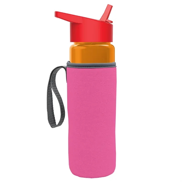 24 Oz Bottle- Flip Straw Lid & Insulator Caddy... from ASI 40480 Koozie Group