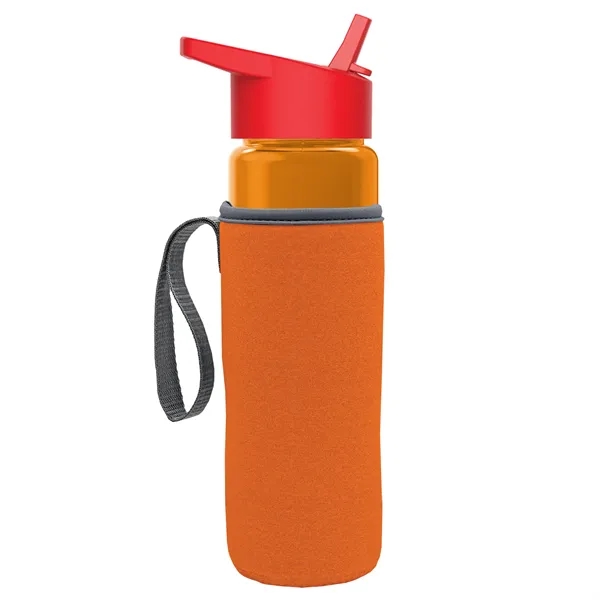 24 Oz Bottle- Flip Straw Lid & Insulator Caddy... from ASI 40480 Koozie Group