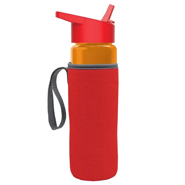 24 Oz Bottle- Flip Straw Lid & Insulator Caddy... from ASI 40480 Koozie Group