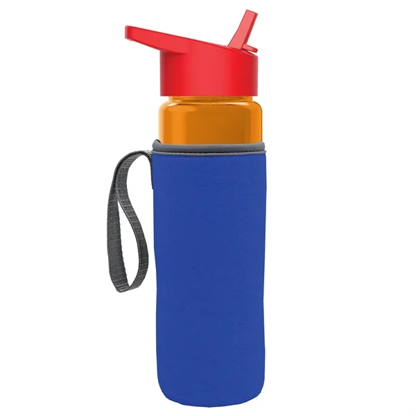 24 Oz Bottle- Flip Straw Lid & Insulator Caddy... from ASI 40480 Koozie Group