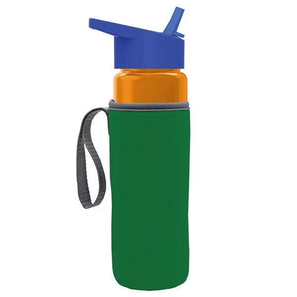 24 Oz Bottle- Flip Straw Lid & Insulator Caddy... from ASI 40480 Koozie Group