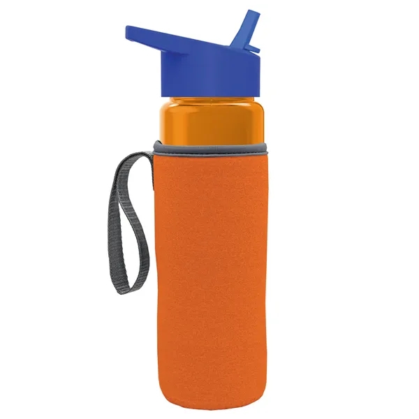 24 Oz Bottle- Flip Straw Lid & Insulator Caddy... from ASI 40480 Koozie Group