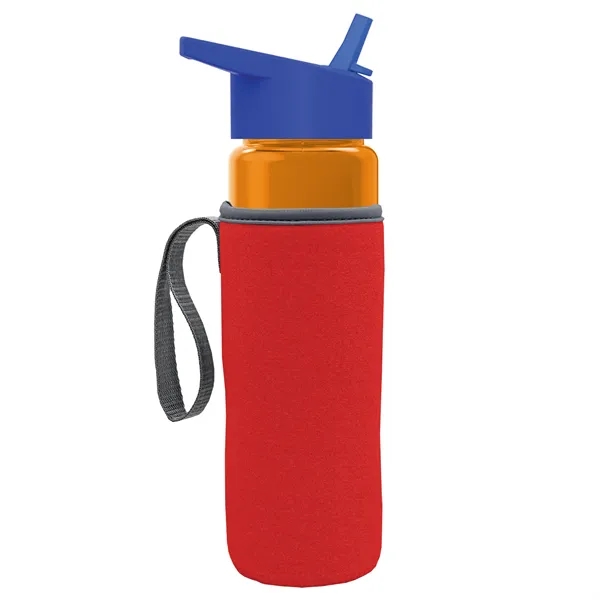 24 Oz Bottle- Flip Straw Lid & Insulator Caddy... from ASI 40480 Koozie Group