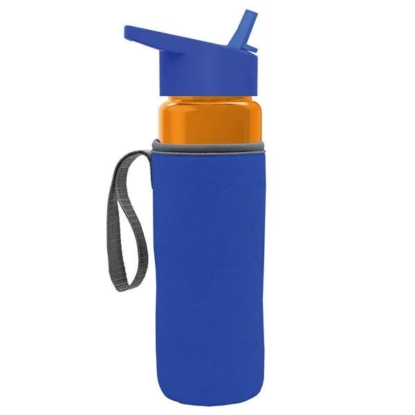 24 Oz Bottle- Flip Straw Lid & Insulator Caddy... from ASI 40480 Koozie Group