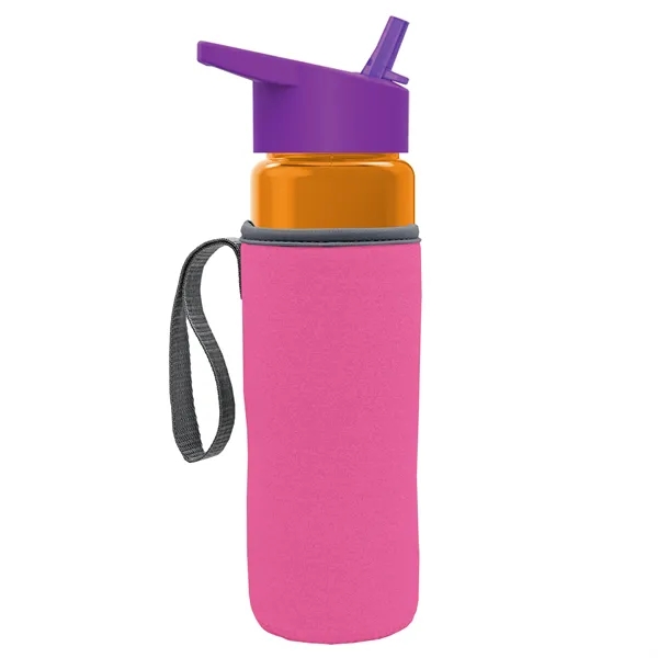 24 Oz Bottle- Flip Straw Lid & Insulator Caddy... from ASI 40480 Koozie Group