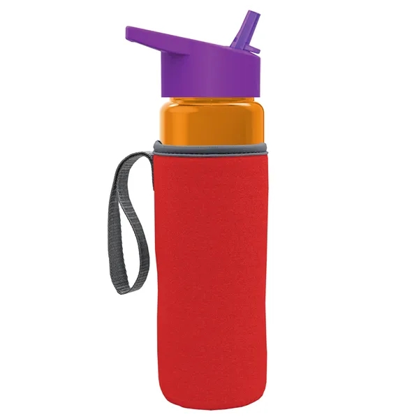 24 Oz Bottle- Flip Straw Lid & Insulator Caddy... from ASI 40480 Koozie Group