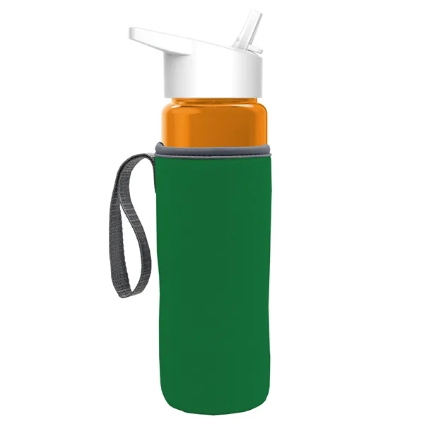 24 Oz Bottle- Flip Straw Lid & Insulator Caddy... from ASI 40480 Koozie Group