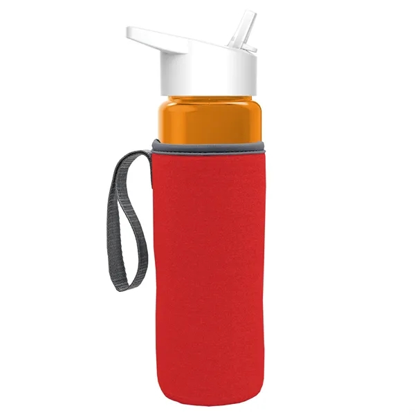 24 Oz Bottle- Flip Straw Lid & Insulator Caddy... from ASI 40480 Koozie Group