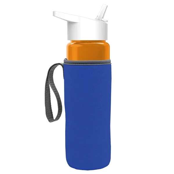 24 Oz Bottle- Flip Straw Lid & Insulator Caddy... from ASI 40480 Koozie Group