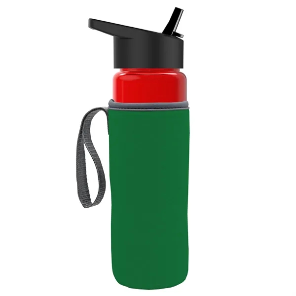24 Oz Bottle- Flip Straw Lid & Insulator Caddy... from ASI 40480 Koozie Group