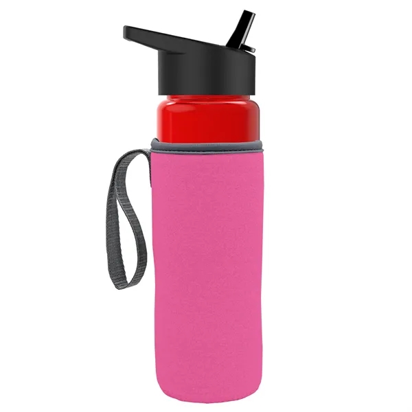 24 Oz Bottle- Flip Straw Lid & Insulator Caddy... from ASI 40480 Koozie Group