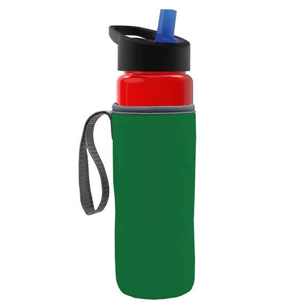 24 Oz Bottle- Flip Straw Lid & Insulator Caddy... from ASI 40480 Koozie Group