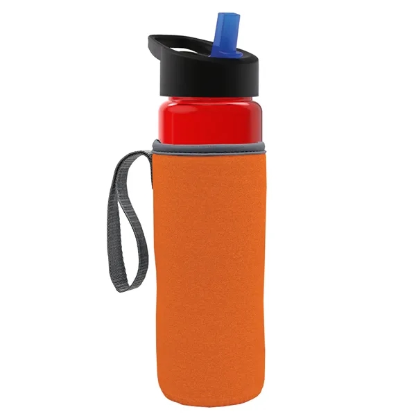 24 Oz Bottle- Flip Straw Lid & Insulator Caddy... from ASI 40480 Koozie Group