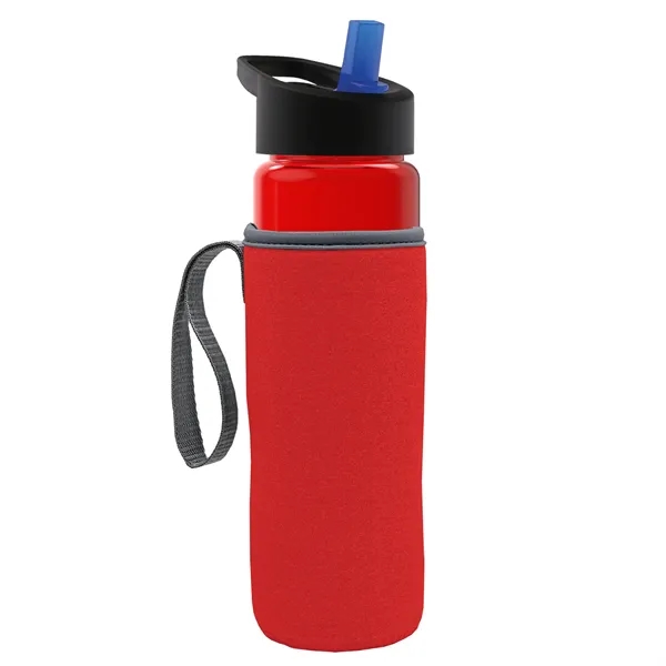 24 Oz Bottle- Flip Straw Lid & Insulator Caddy... from ASI 40480 Koozie Group