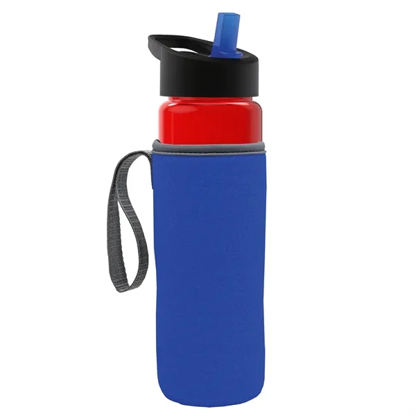 24 Oz Bottle- Flip Straw Lid & Insulator Caddy... from ASI 40480 Koozie Group