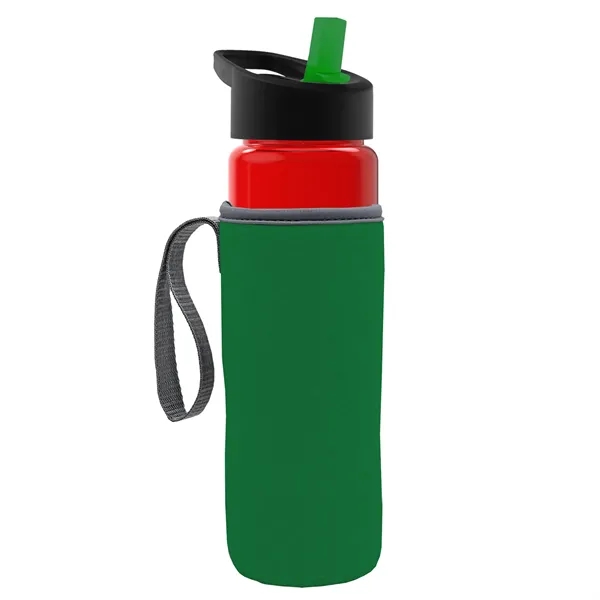 24 Oz Bottle- Flip Straw Lid & Insulator Caddy... from ASI 40480 Koozie Group