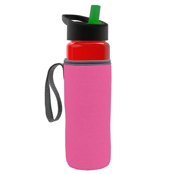 24 Oz Bottle- Flip Straw Lid & Insulator Caddy... from ASI 40480 Koozie Group