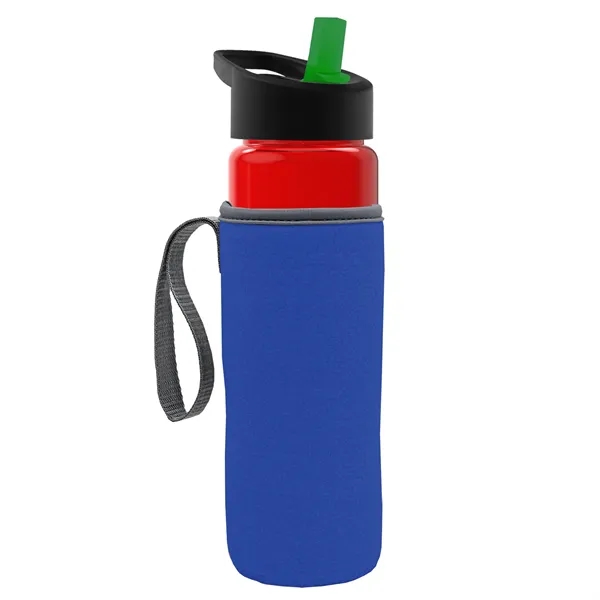 24 Oz Bottle- Flip Straw Lid & Insulator Caddy... from ASI 40480 Koozie Group