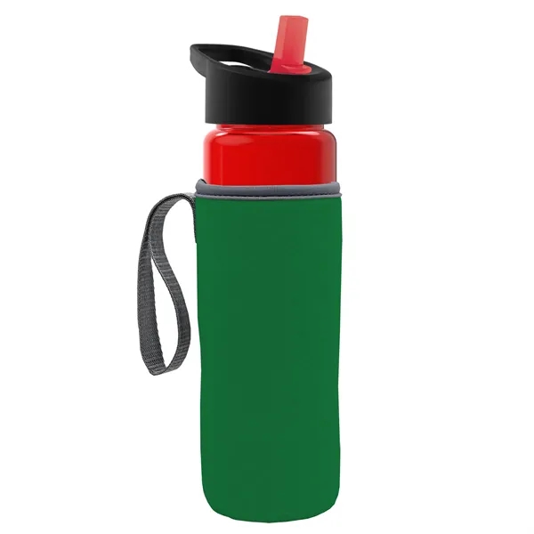 24 Oz Bottle- Flip Straw Lid & Insulator Caddy... from ASI 40480 Koozie Group
