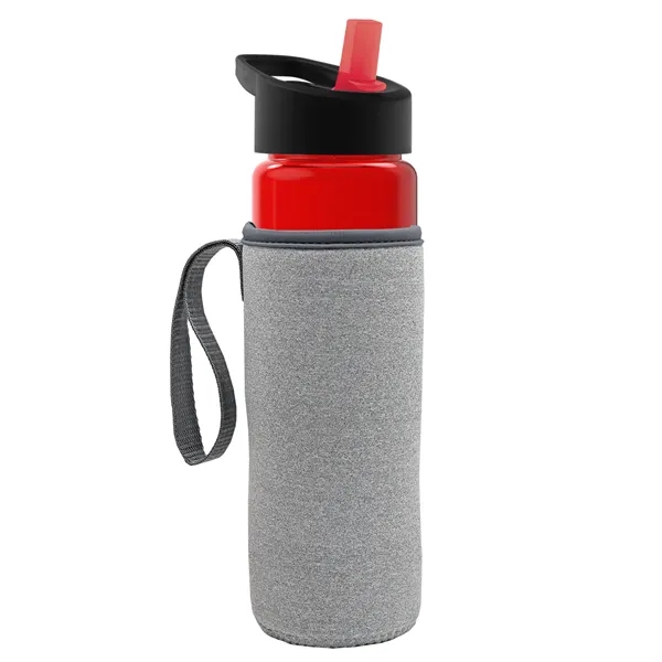 24 Oz Bottle- Flip Straw Lid & Insulator Caddy... from ASI 40480 Koozie Group