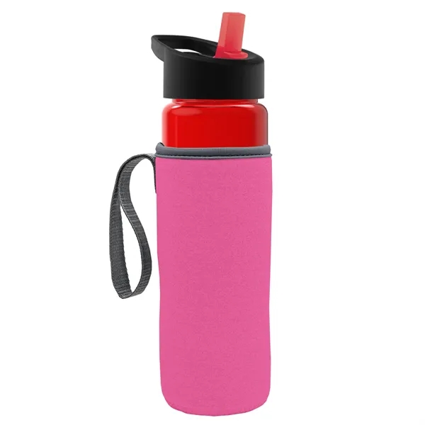24 Oz Bottle- Flip Straw Lid & Insulator Caddy... from ASI 40480 Koozie Group