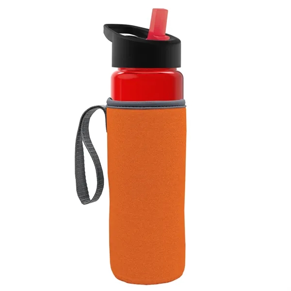 24 Oz Bottle- Flip Straw Lid & Insulator Caddy... from ASI 40480 Koozie Group
