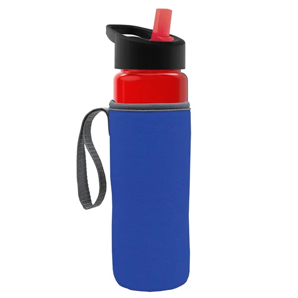 24 Oz Bottle- Flip Straw Lid & Insulator Caddy... from ASI 40480 Koozie Group