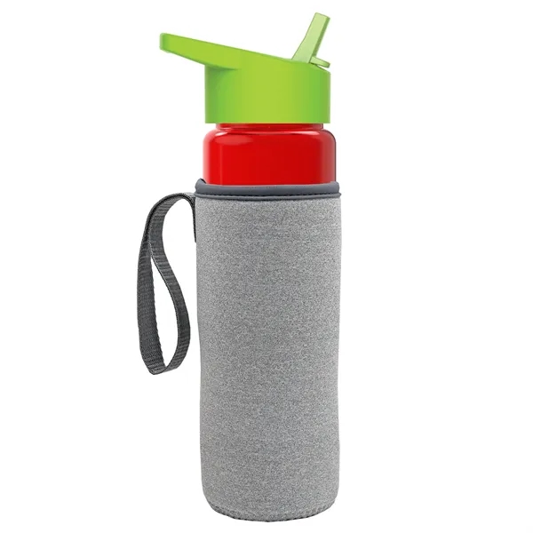 24 Oz Bottle- Flip Straw Lid & Insulator Caddy... from ASI 40480 Koozie Group