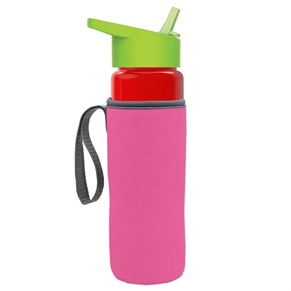 24 Oz Bottle- Flip Straw Lid & Insulator Caddy... from ASI 40480 Koozie Group