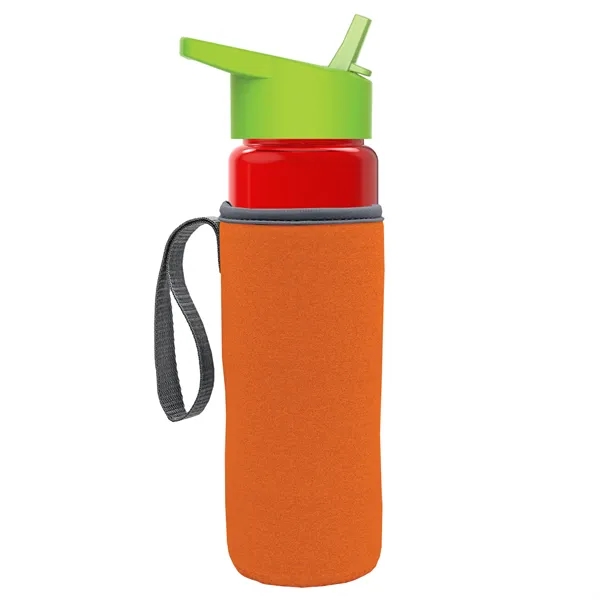 24 Oz Bottle- Flip Straw Lid & Insulator Caddy... from ASI 40480 Koozie Group