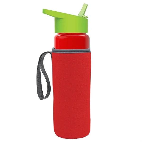 24 Oz Bottle- Flip Straw Lid & Insulator Caddy... from ASI 40480 Koozie Group
