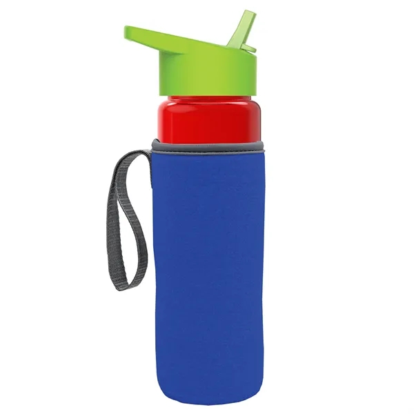 24 Oz Bottle- Flip Straw Lid & Insulator Caddy... from ASI 40480 Koozie Group