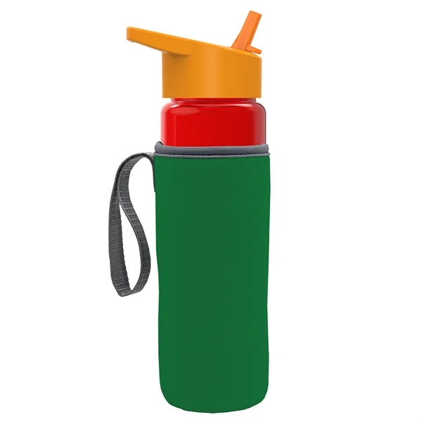 24 Oz Bottle- Flip Straw Lid & Insulator Caddy... from ASI 40480 Koozie Group