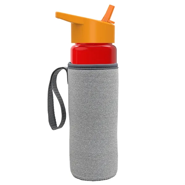 24 Oz Bottle- Flip Straw Lid & Insulator Caddy... from ASI 40480 Koozie Group