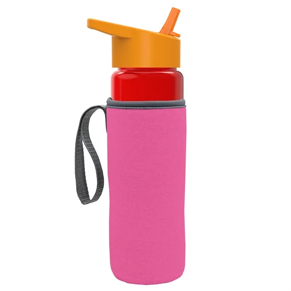 24 Oz Bottle- Flip Straw Lid & Insulator Caddy... from ASI 40480 Koozie Group