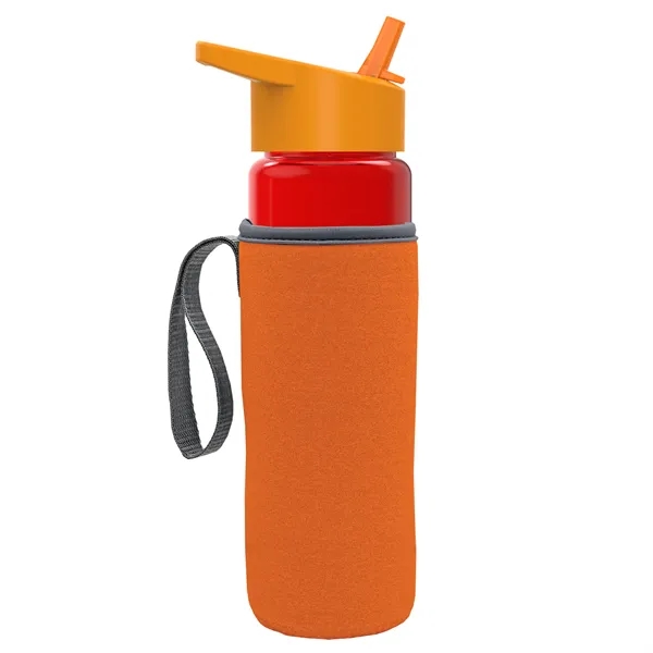 24 Oz Bottle- Flip Straw Lid & Insulator Caddy... from ASI 40480 Koozie Group