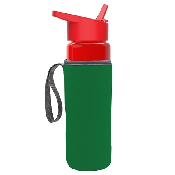 24 Oz Bottle- Flip Straw Lid & Insulator Caddy... from ASI 40480 Koozie Group